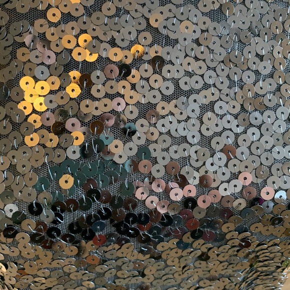 Black and Silver Sequins Party Dress - Picture 3 of 5